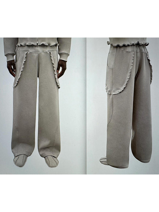 Damen Komfortable Loungehosen mit Rüschendetails R&B