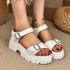 Damen Komfortable Chunky-Sandalen mit verstellbaren Riemen