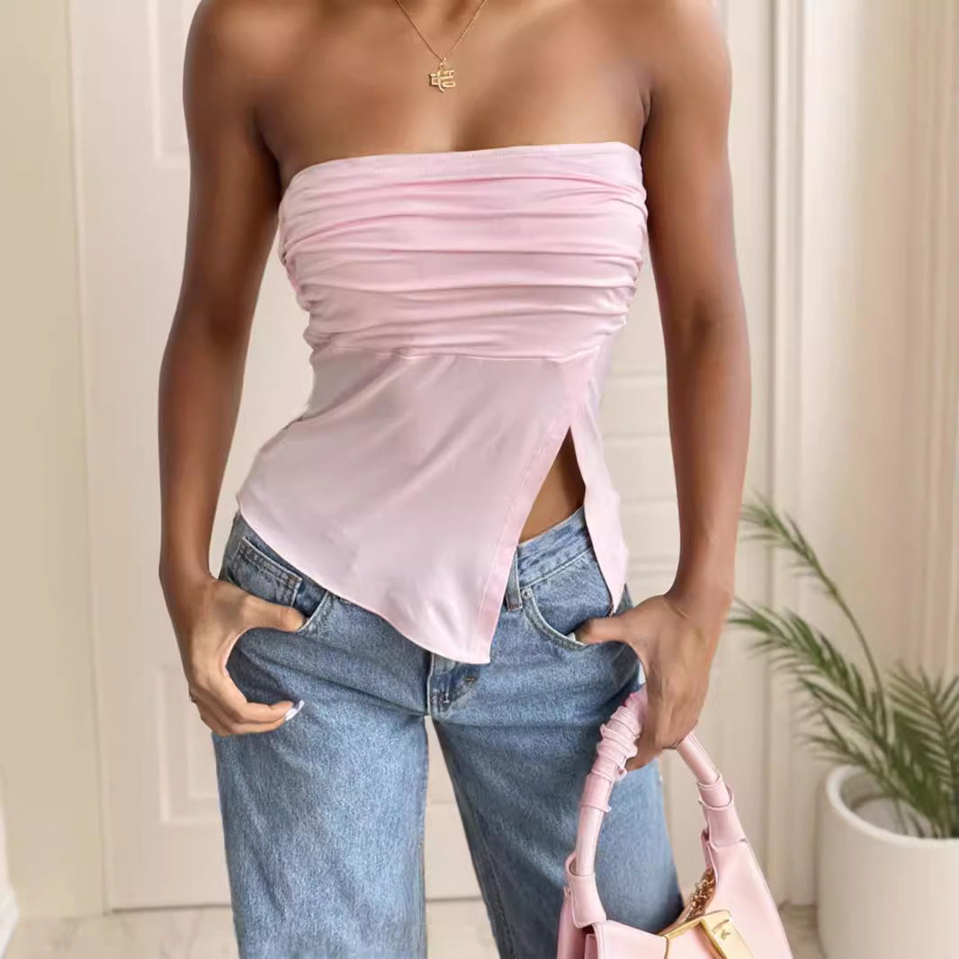 Damen Wickeloberteil mit raffiniertem Rüschendesign R&B