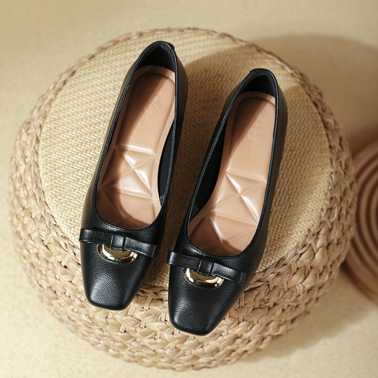Damen elegante Ballerinas mit modischer Schnallenapplikation R&B