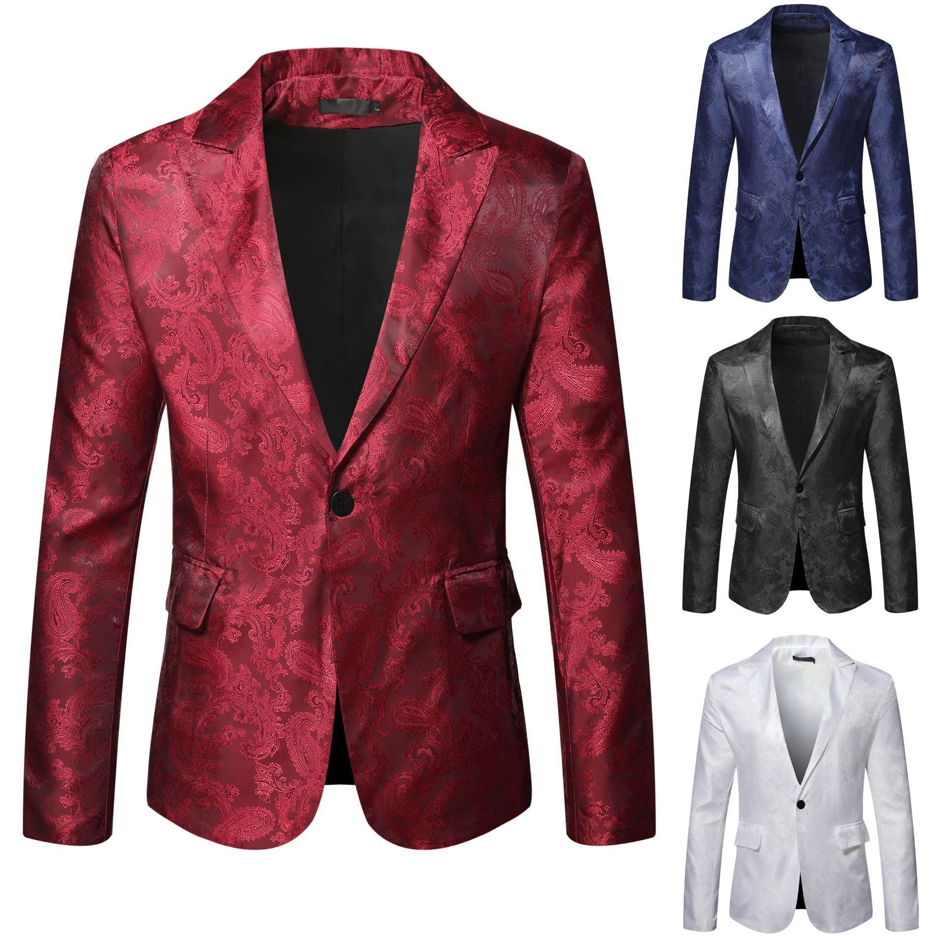 Herren eleganter Blazer mit Paisleymuster