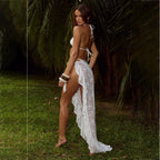 Damen romantischer Spitzen-Bikiniüberwurf R&B