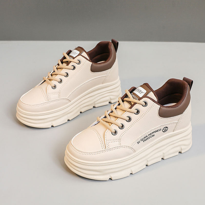 Damen modische Plateausneaker mit verstärktem Sohlenprofil und atmungsaktiver Oberflächenstruktur R&B