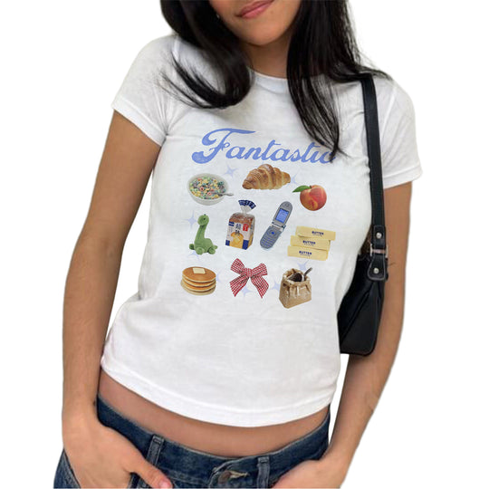 Damen T-Shirt mit verziertem Herz-Motiv R&B