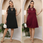 Damen Freizeitkleid mit modischem Ausschnitt R&B