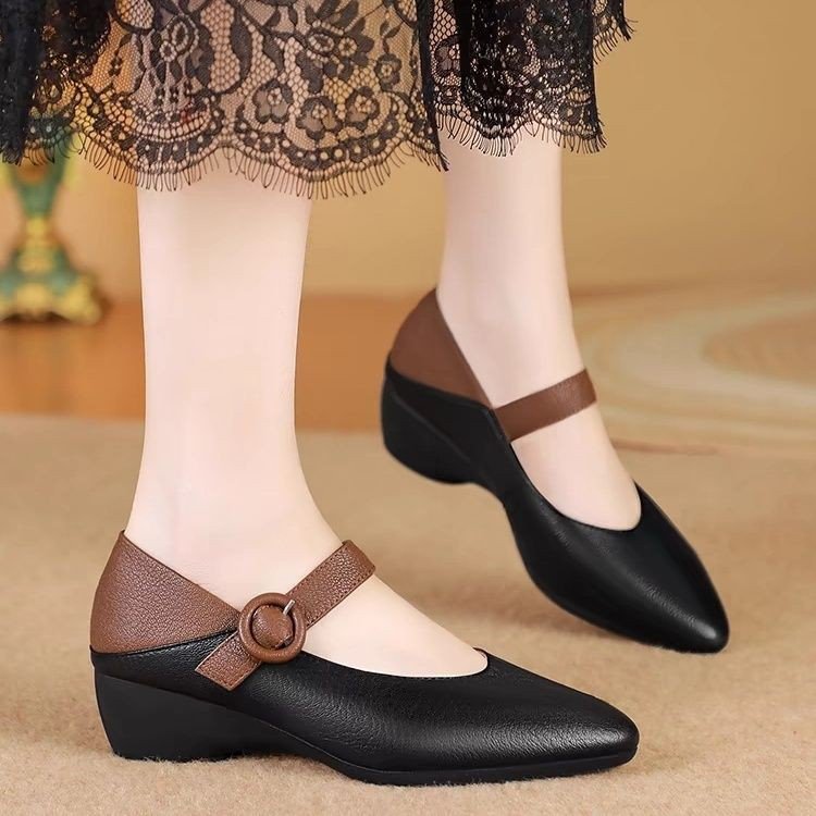 Damen elegante Sling-Pumps mit modischem Riemen und stabilem Absatz R&B
