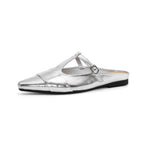 Damen elegante Slingback-Mules mit modischem Schnallenverschluss