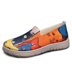 Damen Bunte Slip-On Freizeitschuhe mit Komfort-Einschub R&B