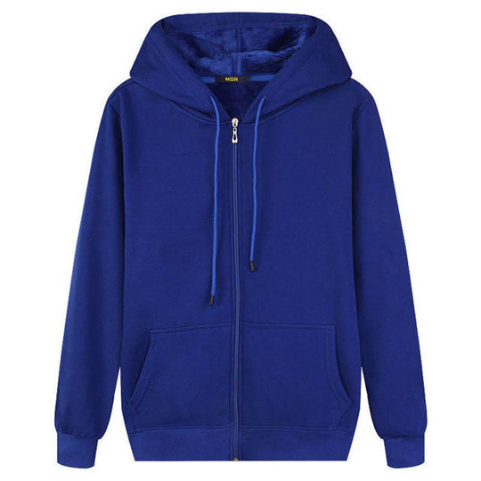 Damen Kapuzenjacke mit durchgehendem Reißverschluss und praktischen Seitentaschen R&B