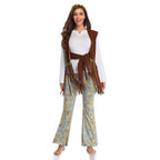 Herren Kostüm im Wildwest-Stil mit fransigem Weste und bunten Hosendetails R&B