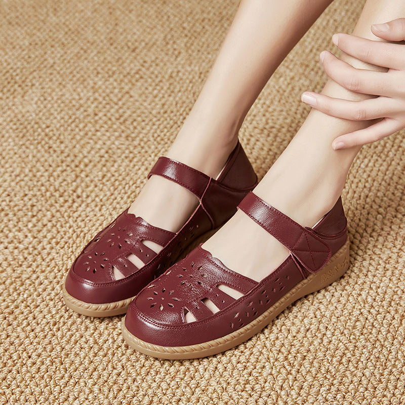 Damen Komfortable Riemchensandalen mit atmungsaktiver Oberflächenstruktur und modischem Design R&B