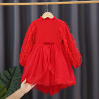 Mädchen Festliches Kleid mit Rüschendetails R&B