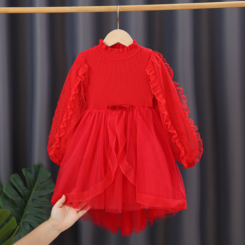 Mädchen Festliches Kleid mit Rüschendetails R&B