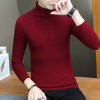 Herren Rollkragenpullover aus hochwertigem Rippenstrick