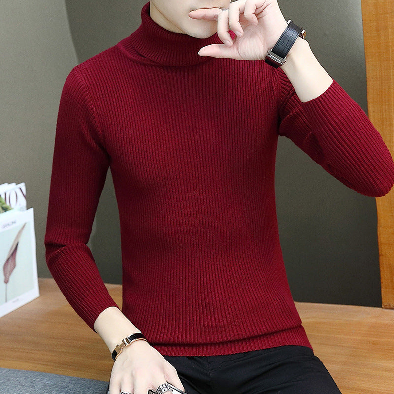 Herren Rollkragenpullover aus hochwertigem Rippenstrick