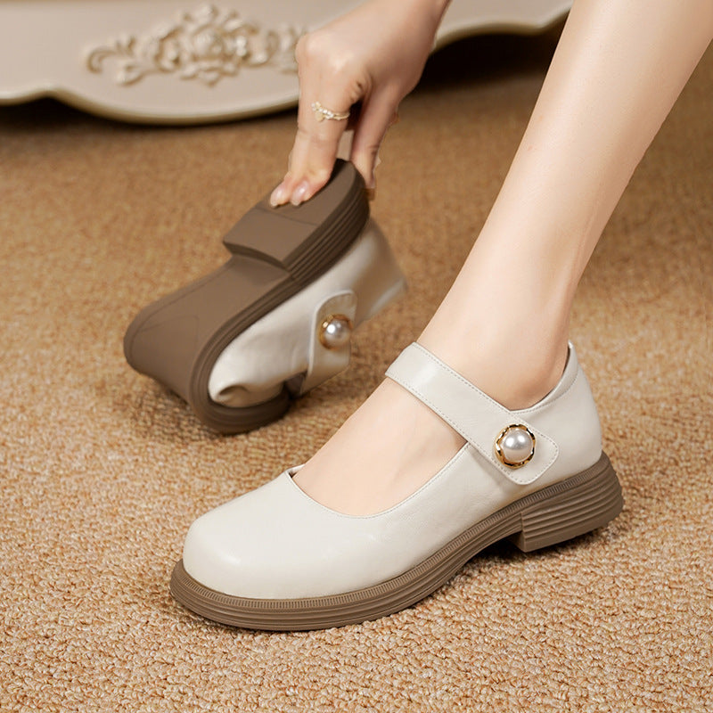 Damen Mary Jane Ballerinas mit dekorativem Riemen und bequemer Sohle R&B