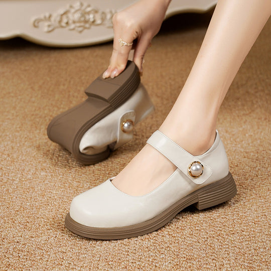 Damen Mary Jane Ballerinas mit dekorativem Riemen und bequemer Sohle R&B