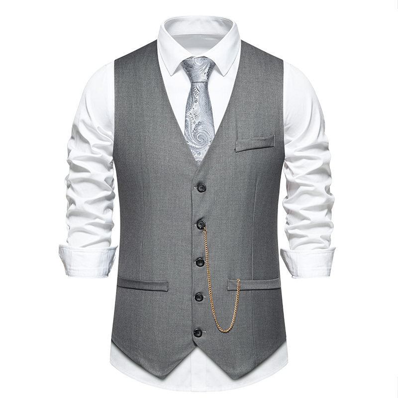 Herren elegante Anzugweste im klassischen Design mit modernen Akzenten R&B