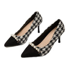 Damen Elegante High-Heel Pumps mit Perlenapplikationen R&B