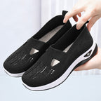 Damen Komfortable und luftige Slip-On Sneakers mit Strickoberfläche R&B