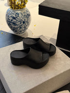 Damen Plateau-Mules mit geschlossener Ferse und modischem Riemendesign