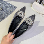 Damen elegante Pumps mit funkelndem Kristallakzent