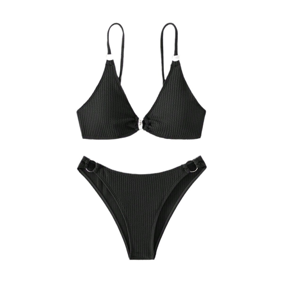 Damen Triangel-Bikini mit Ringverzierungen R&B