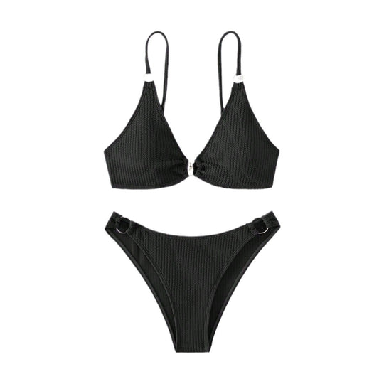 Damen Triangel-Bikini mit Ringverzierungen R&B
