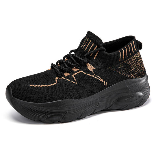 Damen Sportliche Stricksneaker mit elastischem Schaft und atmungsaktiver Sohle R&B