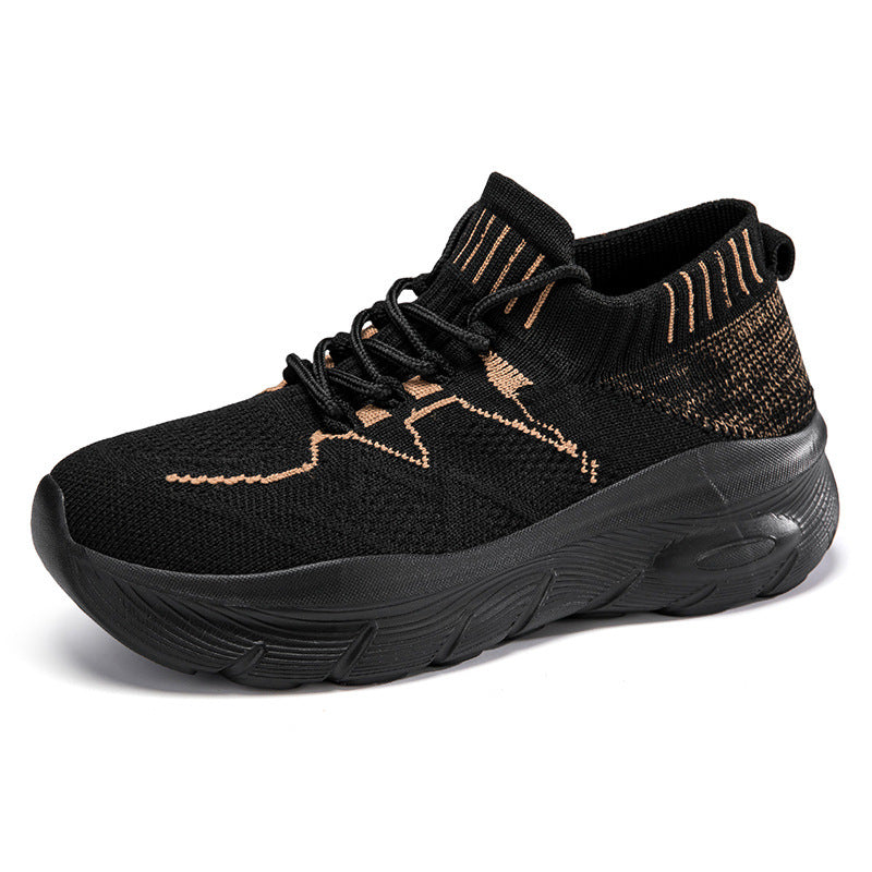 Damen Sportliche Strick-Laufschuhe mit flexiblem Schaft und rutschfester Sohle R&B