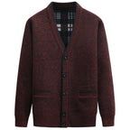 Herren Strickjacke mit V-Ausschnitt und hochwertigen Details R&B
