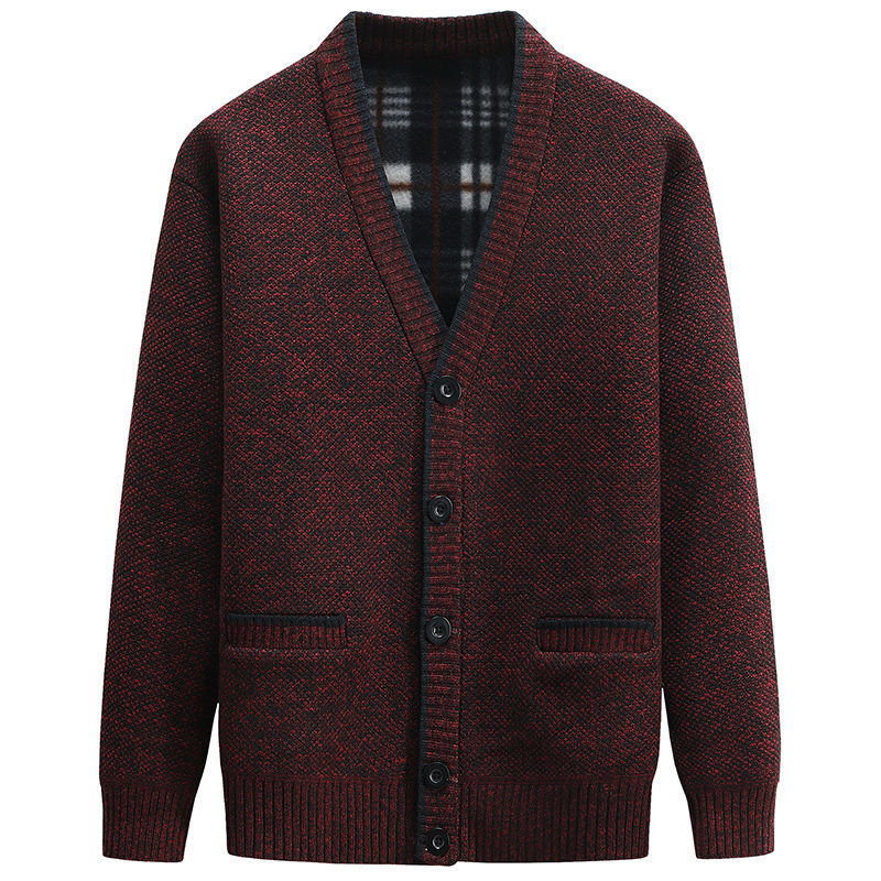 Herren Strickjacke mit V-Ausschnitt und hochwertigen Details R&B
