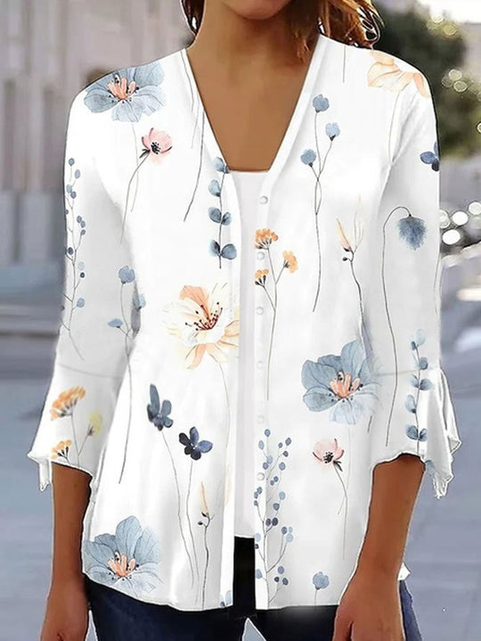 Damen Bluse mit floralen Mustern R&B