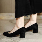 Damen Elegante Pumps mit verziertem Blockabsatz R&B