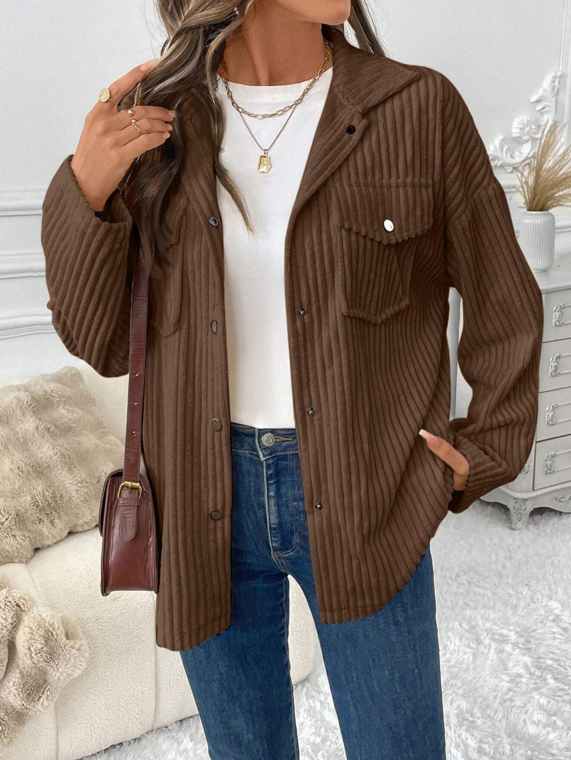 Damen Oversize Kordjacke R&B