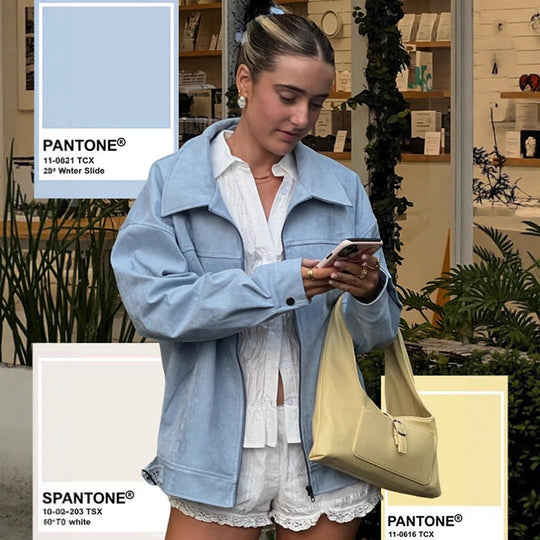 Damen lässige Kunstlederjacke mit modernem Schnitt und praktischen Taschen R&B