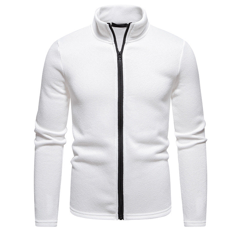 Herren Fleecejacke mit Stehkragen und durchgehendem Reißverschluss R&B