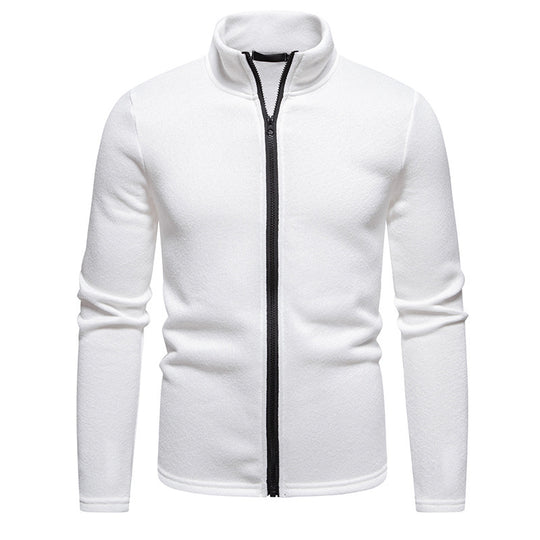 Herren Fleecejacke mit Stehkragen und durchgehendem Reißverschluss R&B