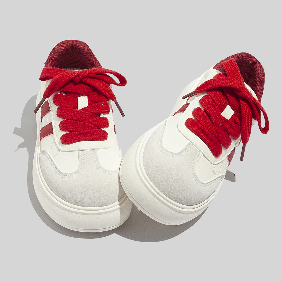 Damen Modische Sneakers mit verspielten Schleifenakzenten und atmungsaktiver Oberflächenstruktur R&B