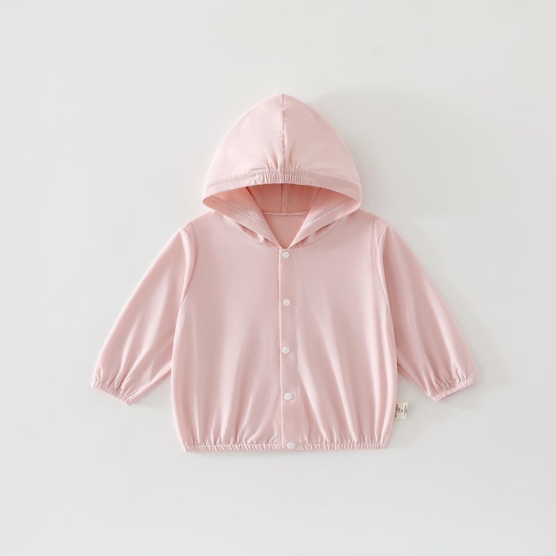 Unisex nan weichen Stretch-Baumwollmischung Kapuzenjacke für Babys mit Druckknopfverschluss R&B