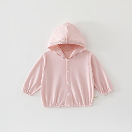 Unisex nan weichen Stretch-Baumwollmischung Kapuzenjacke für Babys mit Druckknopfverschluss R&B