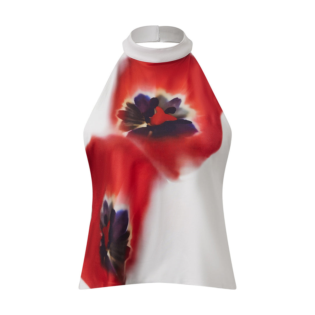 Damen Haltertop mit blühendem Design R&B