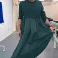 Damen Langarm Kleid mit schwingendem Rockteil und modischer Passform R&B