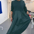 Damen Langarm Kleid mit schwingendem Rockteil und modischer Passform R&B