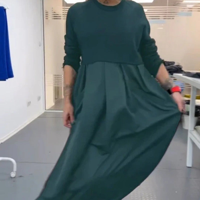 Damen Langarm Kleid mit schwingendem Rockteil und modischer Passform R&B