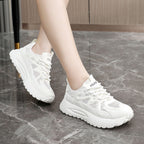 Damen Sportliche Sneakers mit atmungsaktiver Mesh-Struktur und gepolsterter Sohle R&B
