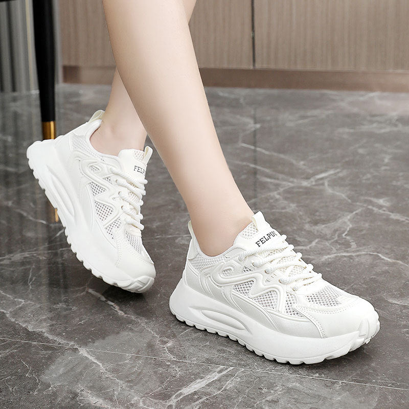 Damen Sportliche Sneakers mit atmungsaktiver Mesh-Struktur und gepolsterter Sohle R&B