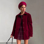 Damen Veloursjacke im modernen Oversized-Stil mit praktischen Taschen R&B