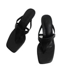 Damen elegante Zehentrenner-Pantoletten aus hochwertigem Wildleder mit bequemer Sohle R&B