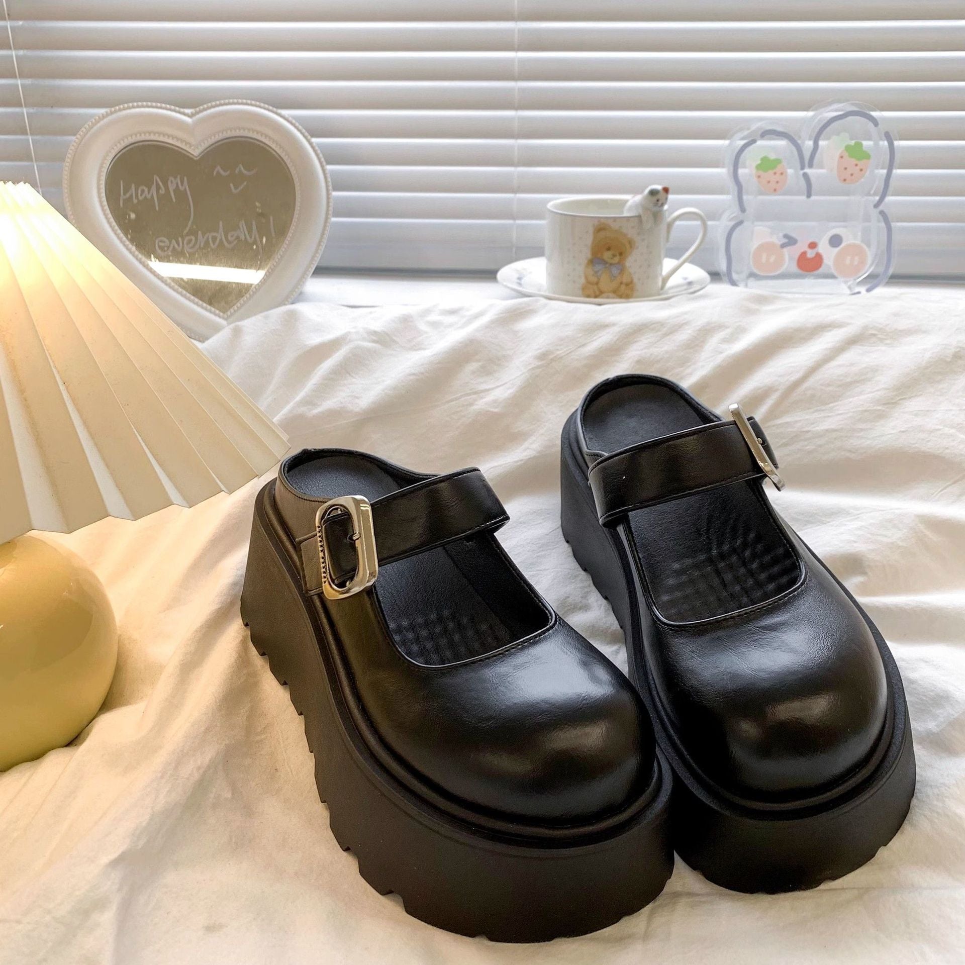 Damen modische Plateau-Sandalen mit verstellbarem Riemen R&B
